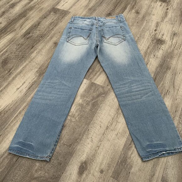 Carbon Jeans Relaxed Straight Freedom Flex Mens 28x30 Light Wash Blue Act 29x29 - Picture 3 of 7